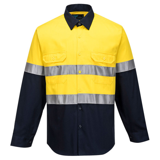 MA101 Hobart Hi-Vis Contrast Shirt L/S