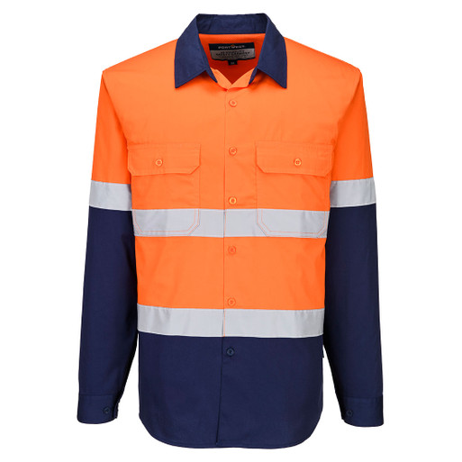 MA803 Industrial Hi-Vis Lightweight Contrast Shirt L/S