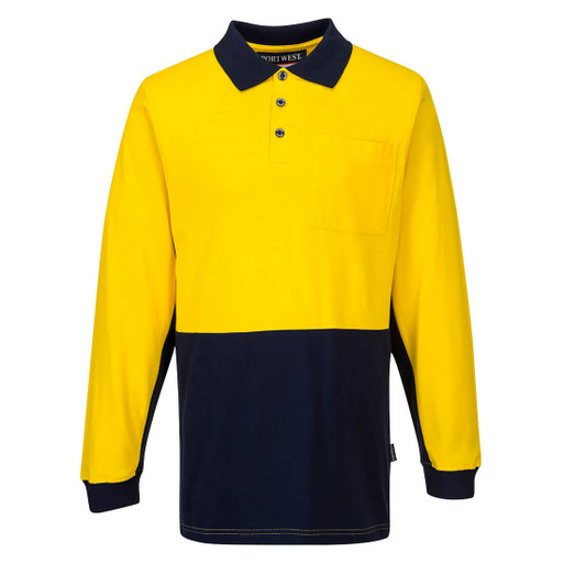 MD619 Long Sleeve Cotton Pique Polo
