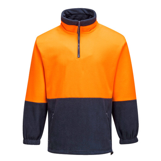 MF115 Hi-Vis Contrast 1/4 Zip Class D Polar Fleece