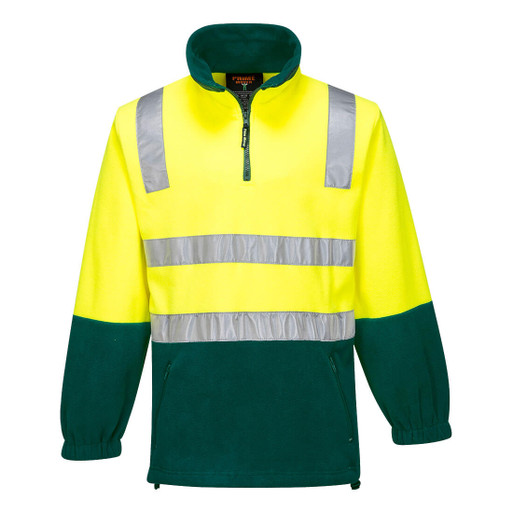 MF215 Hi-Vis Contrast 1/4 Zip Polar Fleece