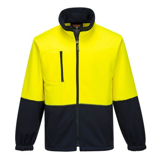 MH315 Hi-Vis Water Repellent Contrast Zipped Class D Brush Fleece