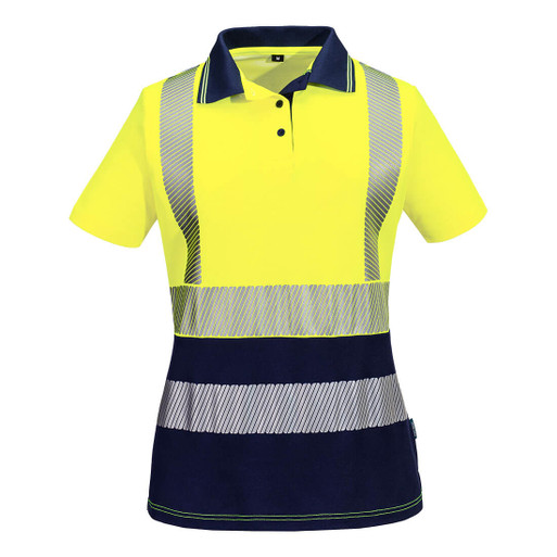 ML210 Hi-Vis Womens Cotton Comfort Contrast Polo Shirt S/S