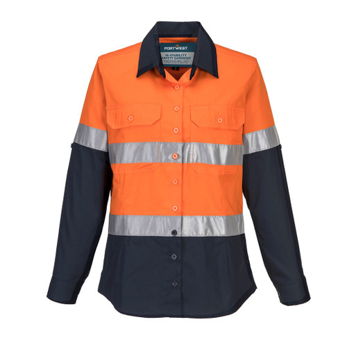 ML808 Hi-Vis Women's Lightweight Contrast Shirt L/S
