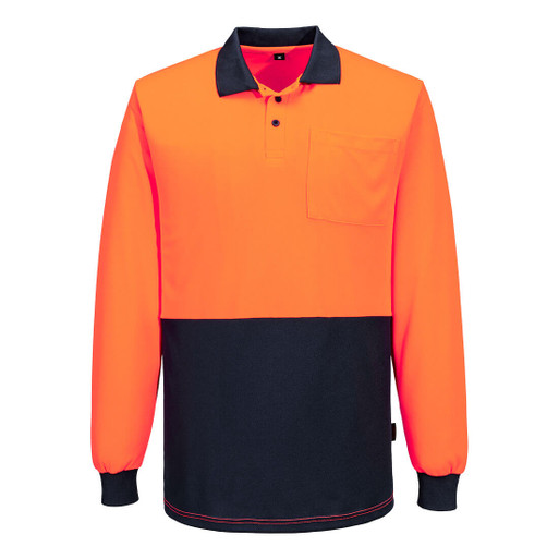 MP615 Hi-Vis Contrast Class D Polo Shirt L/S