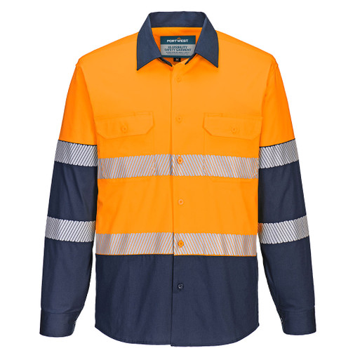 MS105 Hi-Vis Stretch Contrast Shirt L/S
