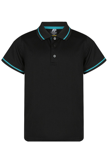 3319 S/S Cottesloe Polo-Black/Gold-4