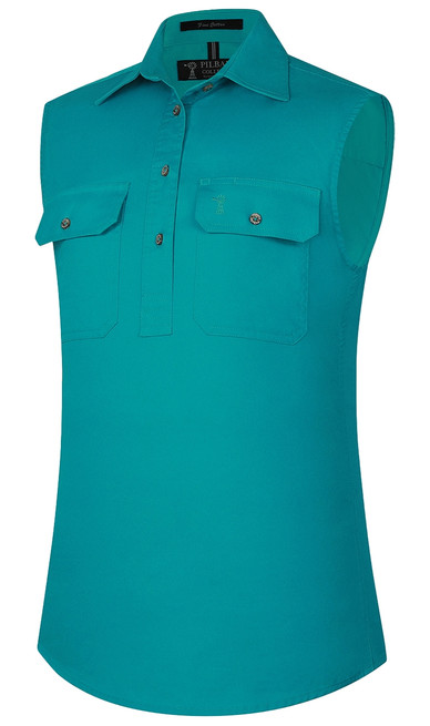 RM900CF Pilbara Women's Closed Front Sleeveless Shirt