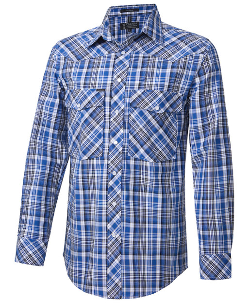 RMPW009 Pilbara Western Men's Snap Button L/S Shirt