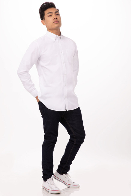 Oxford Men's Dress Shirt- White