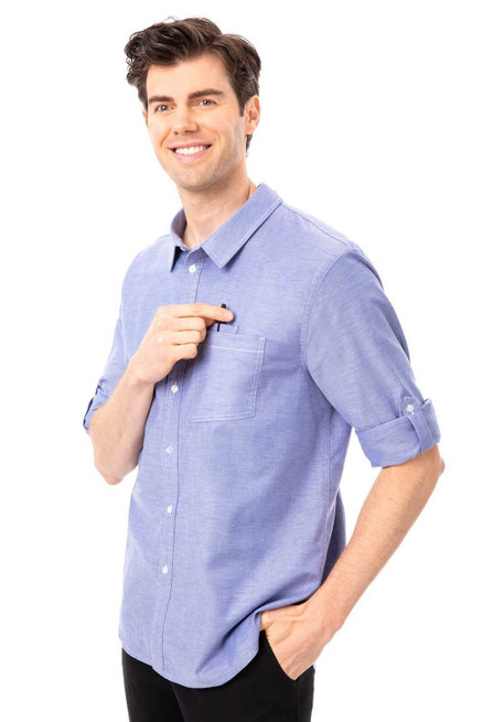Modern Oxford Men's Classic Shirt- Blue