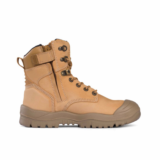 561050 Steel Cap-High Ankle Lace Up/ZipBoot-HR 300°C-Wheat