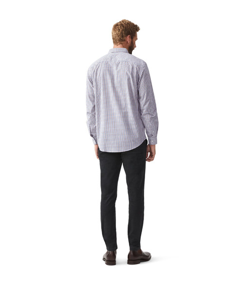 COLLINS SHIRT — Navy/Burgundy/White