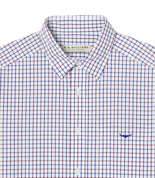 COLLINS SHIRT — Navy/Burgundy/White