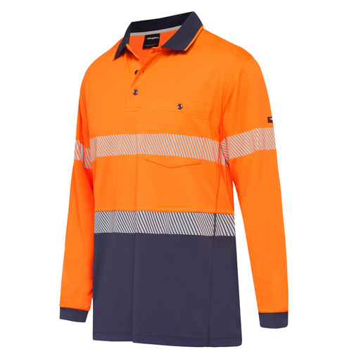 K54225 L/S Polo Segmented Tape