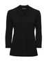 2221-Pippa-3/4 Sleeve-Soft Draped Neckline-Gathered Front