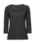 2226-Eva-3/4 Sleeve-Draped Round Cowl Neckline