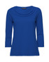 2226-Eva-3/4 Sleeve-Draped Round Cowl Neckline