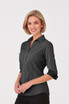 City Collection 2444-PIPPA Placket Front Wonder Button Shaped Hem Semi Fitted - Territory Uniforms