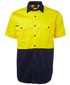 JB's Wear 6HWS 6HWS Short Sleeve Shirt - Midweight - Yellow/Navy - Territory Uniforms