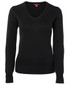 6J1 Ladies V Neck Knitted Jumper