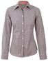 M8330L Women's Gingham Check Roll-up L/S Shirt