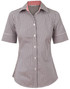 M8330S Women's Gingham Check S/S Shirt