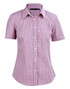 Benchmark M8340S Ladies' Two-Tone Mini Check Short Sleeve Shirt - Territory Uniforms
