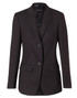 M9206 Women's Two Buttons Mid Length Jacket in Poly/Viscose Stretch