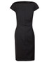 M9281 Ladies' Wool Blend Stretch Cap Sleeve Dress