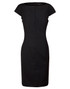 Benchmark M9281 Ladies' Wool Blend Stretch Cap Sleeve Dress - Territory Uniforms