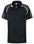 PS61K S/S Polo-Black/Aqua Blue06K