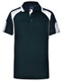 PS61K S/S Polo-Black/Aqua Blue06K