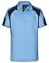 PS61K S/S Polo-Black/Aqua Blue06K