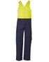 SW202 Hi-His Two Tone Men's Cotton Drill Action Back Overall-Stout