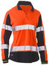 BKL6225T-Women's Taped Two Tone Hi Vis V-Neck Polo