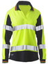 BKL6225T-Women's Taped Two Tone Hi Vis V-Neck Polo