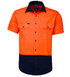 RM1050S 2 Tone Open Front Shirt S/S