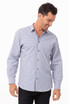 Modern Gingham Men's Long Sleeve Dress Shirt-