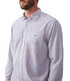 COLLINS SHIRT — Navy/Burgundy/White