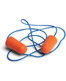 8P060 Corded Disposable Earplugs-Orange-100 Pack Box