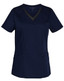 M7660 Ladies' Contrast Colour S/S Scrub Top