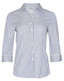 M8310Q Women's Sateen Stripe 3/4 Sleeve Shirt