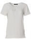 M8850 Ladies' Round Neck with Pleats S/S Knit Top