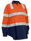 BLM6660T-Women's Taped Two Tone Hi Vis Closed Front Maternity Shirt
