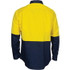 HiVis L/W Cool-Breeze Two Tone Vertical Vented Cotton Shirt with Gusset Sleeves - Long Sleeve