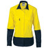 Ladies HiVis Two Tone Cotton Drill Shirt - Long Sleeve