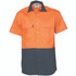 HiVis Two Tone Cotton Drill Vented Shirt - Short Sleeve