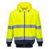 B317 Hi-Vis Contrast Zipped Hoodie