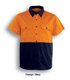 SS1012 S/S Polo-Orange/Navy-XL